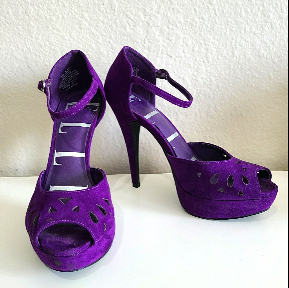 Elle purple heels WORN ONCE